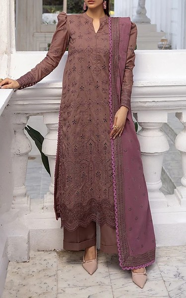 Motifz Rose Taupe Khaddar Suit | Pakistani Winter Dresses in USA- Image 1