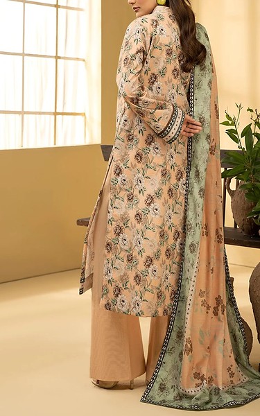 Motifz Light Peach Khaddar Suit | Pakistani Winter Dresses in USA- Image 2