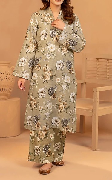 Motifz Beige Khaddar Suit (2 Pcs) | Pakistani Winter Dresses in USA- Image 1
