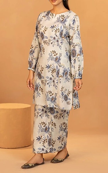 Motifz Off White Khaddar Suit (2 Pcs) | Pakistani Winter Dresses in USA- Image 1
