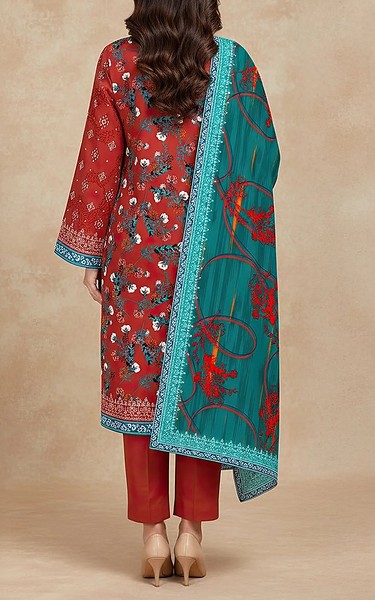 Motifz Cornell Red Khaddar Suit | Pakistani Winter Dresses in USA- Image 2