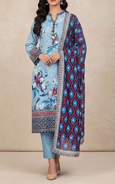 Motifz Light Blue Khaddar Suit | Pakistani Winter Dresses in USA- Image 1