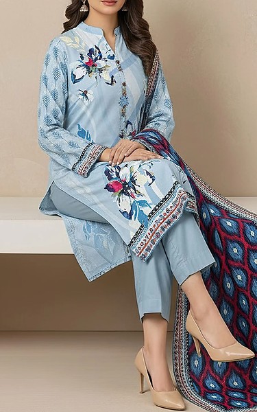 Motifz Light Blue Khaddar Suit | Pakistani Winter Dresses in USA- Image 2