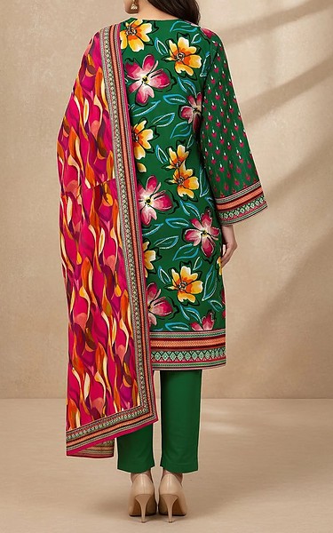 Motifz Green Khaddar Suit | Pakistani Winter Dresses in USA- Image 2