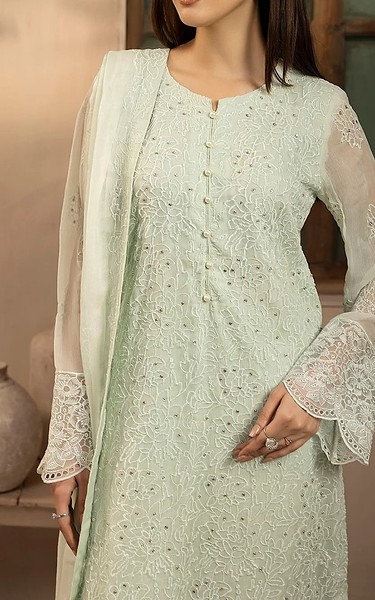 Motifz Light Green Chiffon Suit | Pakistani Embroidered Chiffon Dresses USA- Image 2