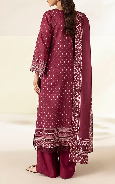 Motifz Raspberry Linen Suit | Pakistani Winter Dresses in USA- Image 2