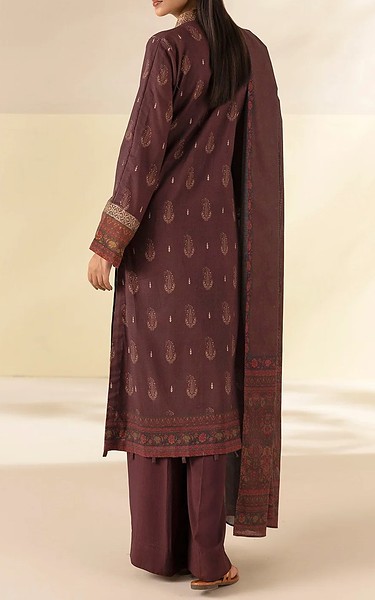 Motifz Wine Linen Suit | Pakistani Winter Dresses in USA- Image 2
