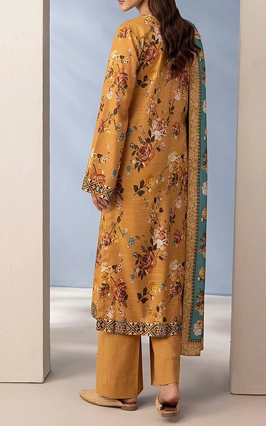 Motifz Pastel Orange Khaddar Suit | Pakistani Winter Dresses in USA- Image 2