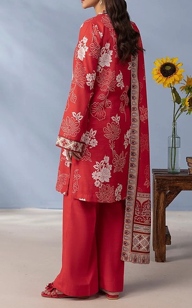 Motifz Persian Red Khaddar Suit | Pakistani Winter Dresses in USA- Image 2