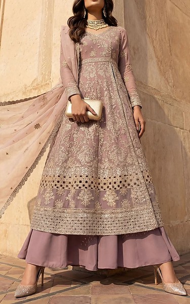 Motifz Rose Pink Chiffon Suit | Pakistani Embroidered Chiffon Dresses USA- Image 1