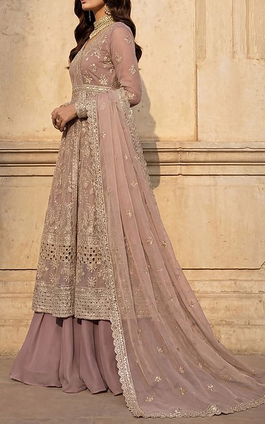 Motifz Rose Pink Chiffon Suit | Pakistani Embroidered Chiffon Dresses USA- Image 2