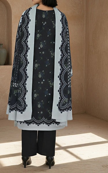 Motifz Black Khaddar Suit | Pakistani Winter Dresses in USA- Image 2
