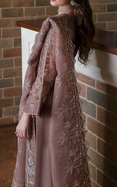 Motifz Tea Pink Net Suit | Pakistani Embroidered Chiffon Dresses USA- Image 3