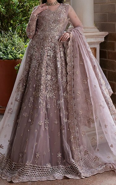 Motifz Orchid Net Suit | Pakistani Embroidered Chiffon Dresses USA- Image 1