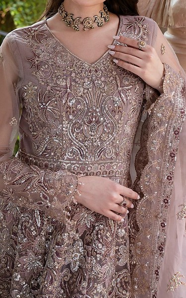 Motifz Orchid Net Suit | Pakistani Embroidered Chiffon Dresses USA- Image 2