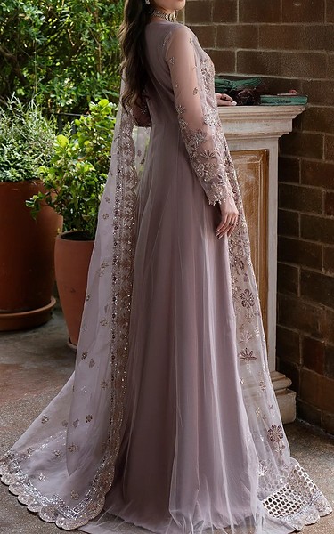 Motifz Orchid Net Suit | Pakistani Embroidered Chiffon Dresses USA- Image 3