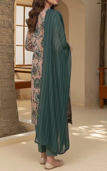 Motifz Oriental Pink Khaddar Suit | Pakistani Winter Dresses in USA- Image 2