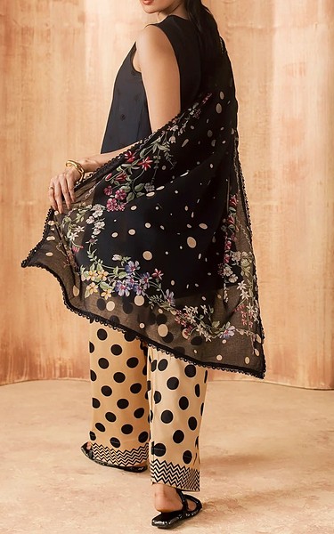Motifz Black Lawn Suit | Pakistani Lawn Dress in USA- Image 2