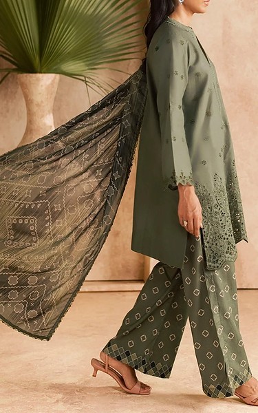 Motifz Grey Lawn Suit | Pakistani Lawn Dress in USA- Image 2