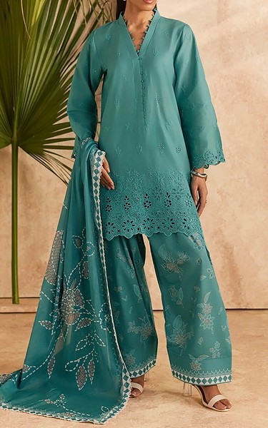 Motifz Dusty Teal Lawn Suit | Pakistani Lawn Dress in USA- Image 1