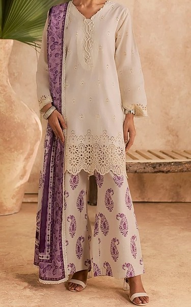 Motifz Off White Lawn Suit | Pakistani Lawn Dress in USA- Image 1