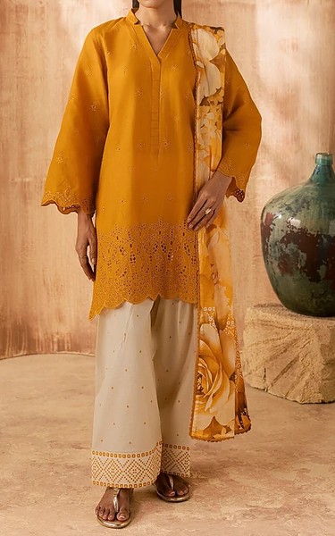 Motifz Orange Lawn Suit | Pakistani Lawn Dress in USA- Image 1