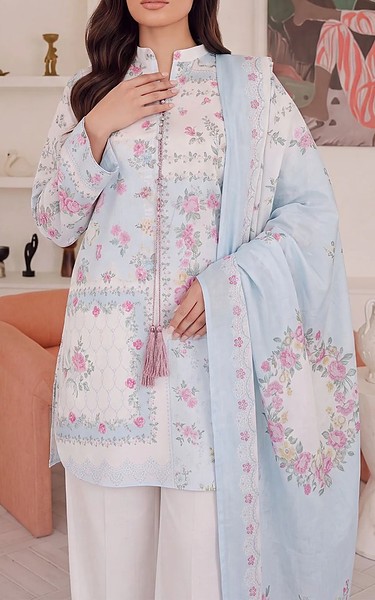 Motifz White/Blue Lawn Suit | Pakistani Lawn Dress in USA- Image 2