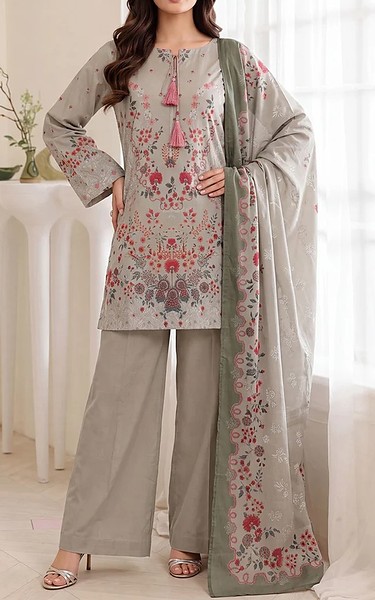 Motifz Grey Lawn Suit | Pakistani Lawn Dress in USA- Image 1