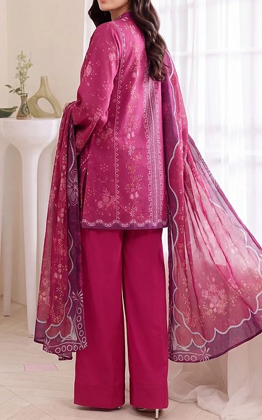 Motifz Solid Pink Lawn Suit | Pakistani Lawn Dress in USA- Image 2