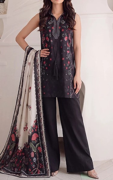 Motifz Black Lawn Suit | Pakistani Lawn Dress in USA- Image 1