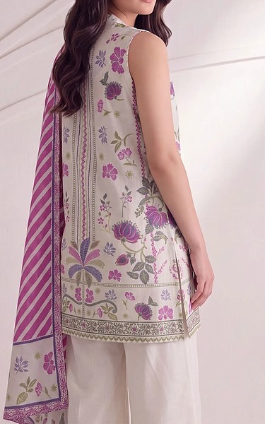 Motifz Off-white/Pink Lawn Suit | Pakistani Lawn Dress in USA- Image 2