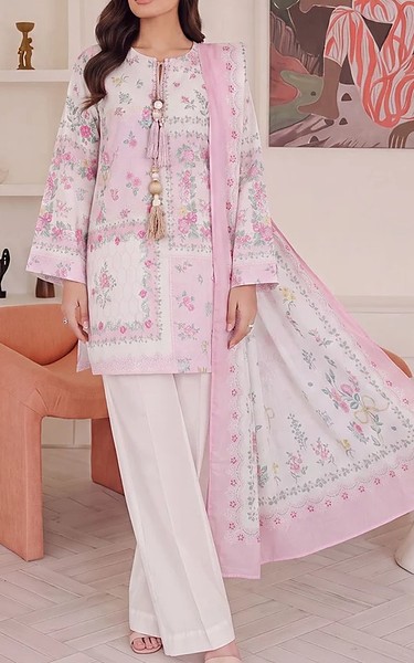 Motifz White/Pink Lawn Suit | Pakistani Lawn Dress in USA- Image 1