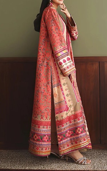 Mushq Pink Raw Silk Suit | Pakistani Embroidered Chiffon Dresses USA- Image 2
