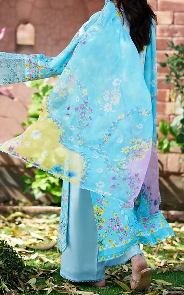 Neeshay Turquoise Lawn Suit | Pakistani Lawn Dress in USA- Image 2