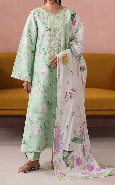 Neeshay Mint Green Lawn Suit | Pakistani Lawn Dress in USA- Image 1