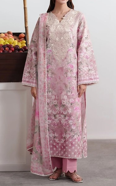 Neeshay Light Pink Lawn Suit | Pakistani Lawn Dress in USA- Image 1