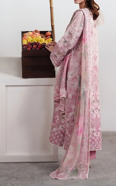 Neeshay Light Pink Lawn Suit | Pakistani Lawn Dress in USA- Image 2