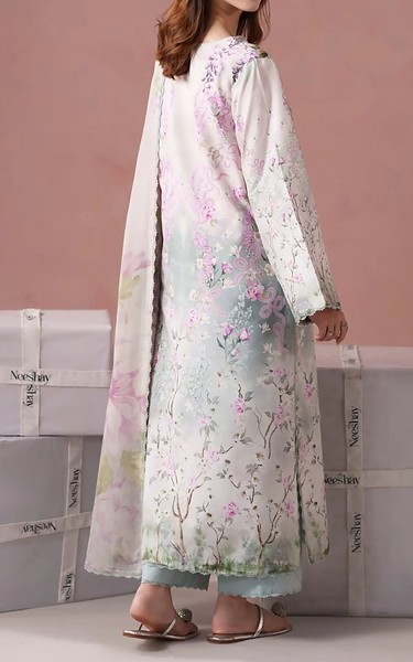 Neeshay Pink Flare/Summer Green Lawn Suit | Pakistani Lawn Dress in USA- Image 2