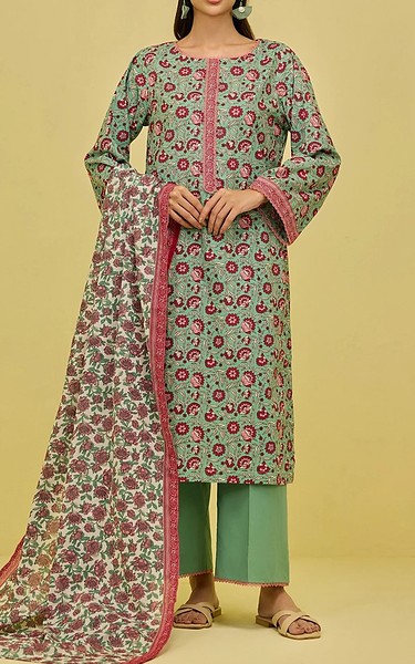 Orient Light Green Lawn Suit | Pakistani Lawn Dress in USA- Image 1