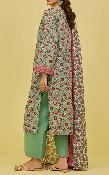 Orient Light Green Lawn Suit | Pakistani Lawn Dress in USA- Image 2