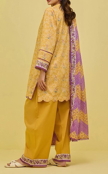 Orient Mustard Lawn Suit | Pakistani Lawn Dress in USA- Image 2