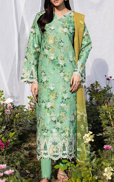 RajBari Sage Green Lawn Suit | Pakistani Lawn Dress in USA- Image 1