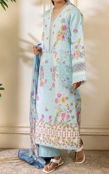 Rajbari Sky Blue Lawn Suit | Pakistani Lawn Dress in USA- Image 2