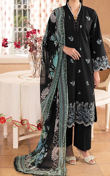 RajBari Black Lawn Suit | Pakistani Lawn Dress in USA- Image 1