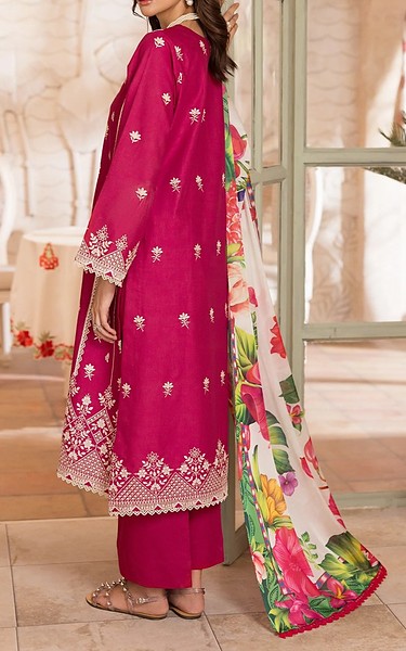 RajBari Hot Pink Lawn Suit | Pakistani Lawn Dress in USA- Image 2