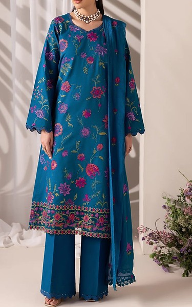 RajBari Zinc Blue Lawn Suit | Pakistani Lawn Dress in USA- Image 1