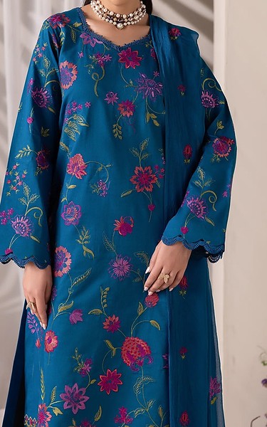 RajBari Zinc Blue Lawn Suit | Pakistani Lawn Dress in USA- Image 2