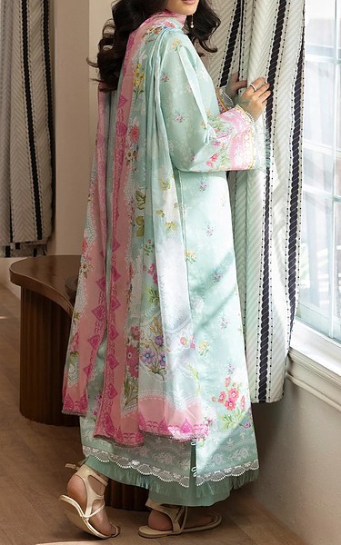 Rajbari Light Green Lawn Suit | Pakistani Lawn Dress in USA- Image 2