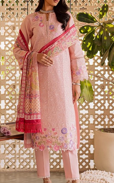 RajBari Pink Lawn Suit | Pakistani Lawn Dress in USA- Image 1