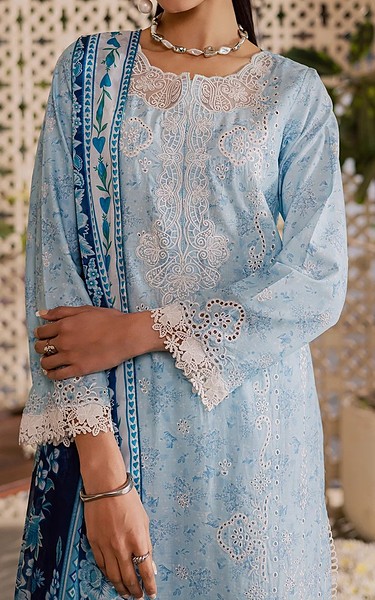 RajBari Baby Blue Lawn Suit | Pakistani Lawn Dress in USA- Image 2